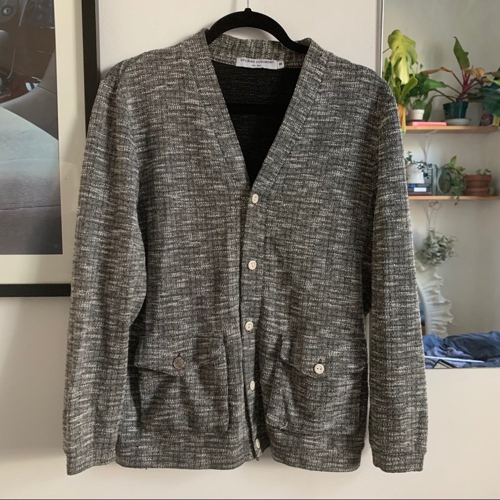 Opening Ceremony gray double layer sweater